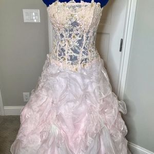 Tony Bowls Pink Prom Dress Ball Gown